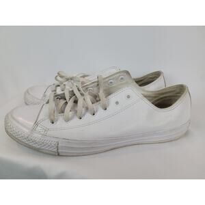 Converse Chuck Taylor All Star OX Leather White Unisex Shoe  12 Mens 14 Womens